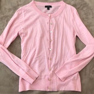 Jcrew pink button down cardigan